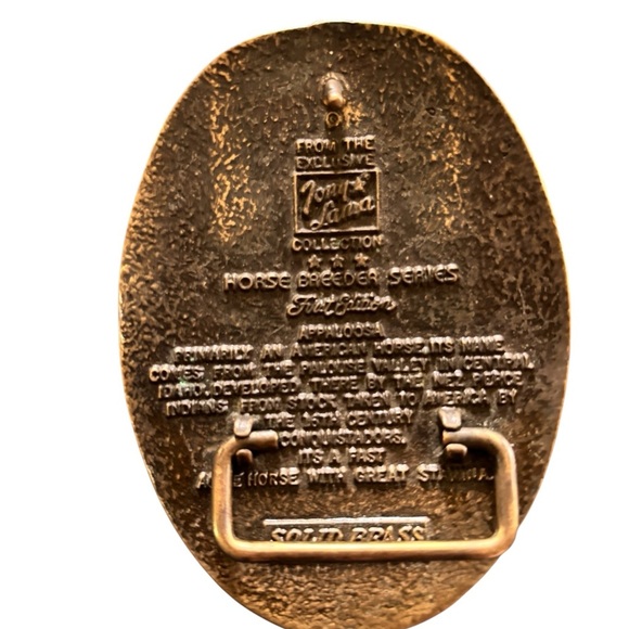 Tony Lama Horse Breeder Series Solid Brass Appaloosa Belt Buckle First Edition - Picture 2 of 4